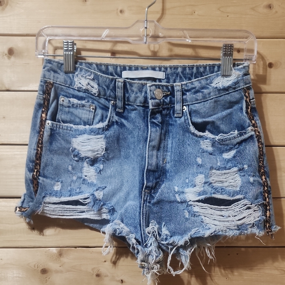 Zara Denim Shorts Size 2 Womens Distressed